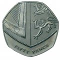 Великобритания 50 пенсов 2012 год