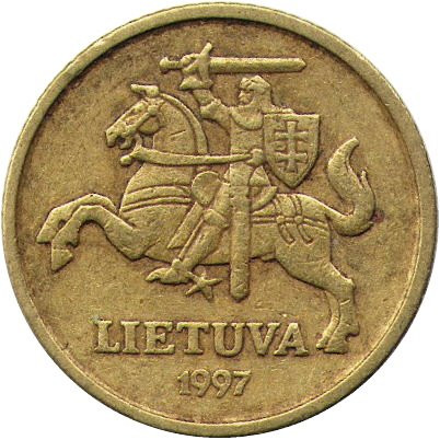 Литва 10 центов 1997 год