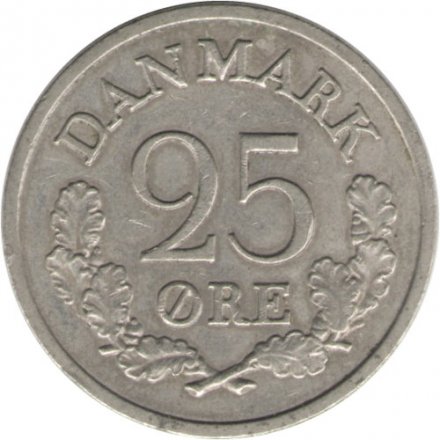 Дания 25 эре 1962 год