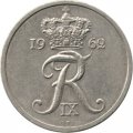 Дания 25 эре 1962 год