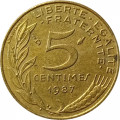 Франция 5 сантимов 1987 год - Марианна