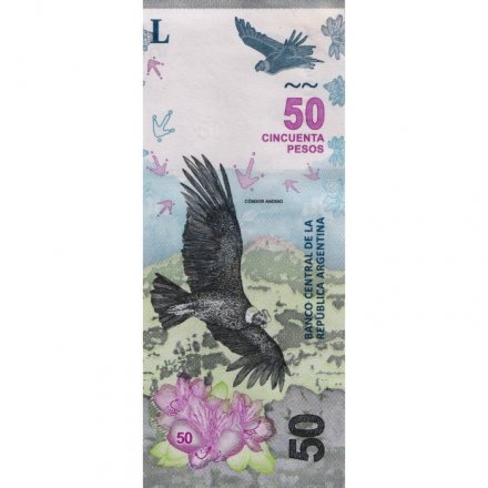 Аргентина 50 песо 2020 год - Кондор - XF