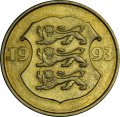 Эстония 5 крон 1993 год - 75-летие независимости (без отметки &quot;M&quot;)