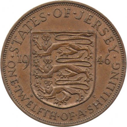 Джерси 1/12 шиллинга 1946 год