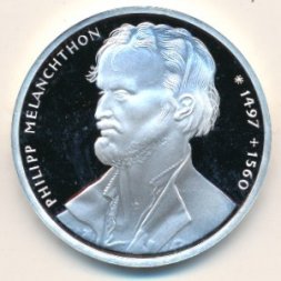 ФРГ 10 марок 1997 год - 500 лет со дня рождения Филиппа Меланхтона (D)
