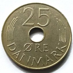 Дания 25 эре 1985 год - Королева Маргрете II
