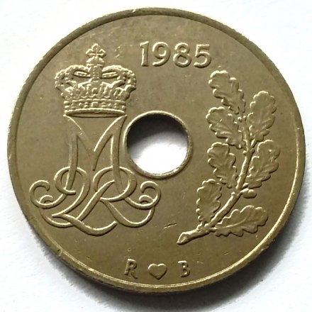 Дания 25 эре 1985 год - Королева Маргрете II