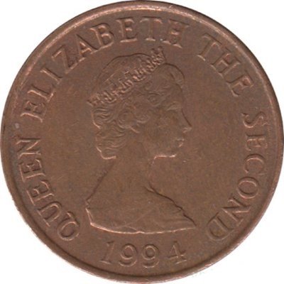 Джерси 1 пенни 1994 год - Башня в Ле-Хок