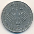 ФРГ 2 марки 1975 год - Конрад Аденауэр. 20 лет Федеративной Республике (1949-1969) (J)