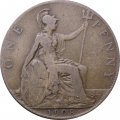 Великобритания 1 пенни 1908 год