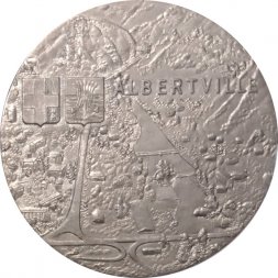 Настольная медаль Albertville 1992. Альбервиль. Франция. Зимние Олимпийские игры 1992
