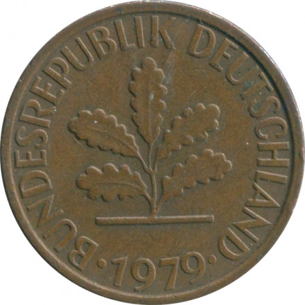 ФРГ 1 пфенниг 1979 год (D)