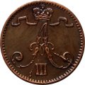 Финляндия 1 пенни 1888 год - Александр III - AU