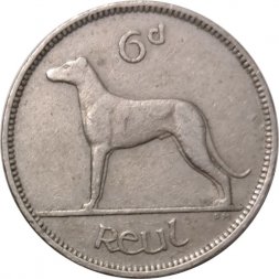 Ирландия 6 пенсов 1952 год