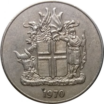 Исландия 10 крон 1970 год