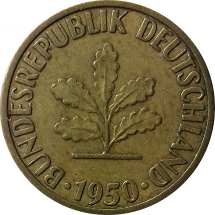 ФРГ 5 пфеннигов 1950 год (F)