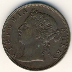 Стрейтс-Сетлментс 1/2 цента 1884 год