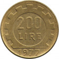 Италия 200 лир 1977 год