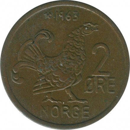 Норвегия 2 эре 1963 год