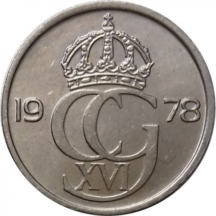 Швеция 25 эре 1978 год - Король Карл XVI Густав