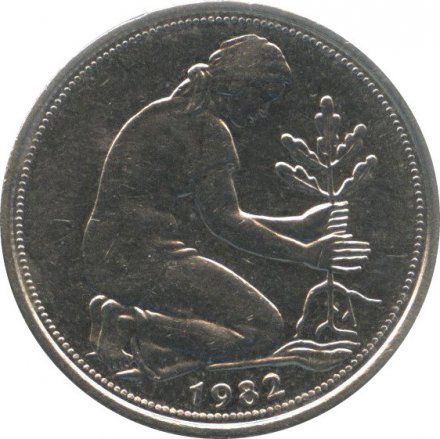 ФРГ 50 пфеннигов 1982 год (F)
