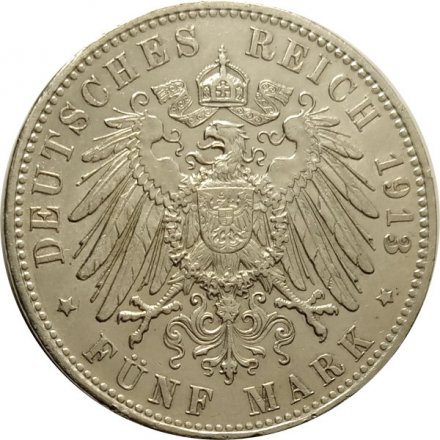 Бавария 5 марок 1913 год