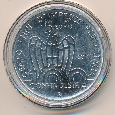 Италия 5 евро 2010 год