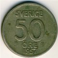 Швеция 50 эре 1957 год