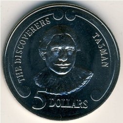 Новая Зеландия 5 долларов 1992 год