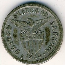 Филиппины 10 сентаво 1913 год
