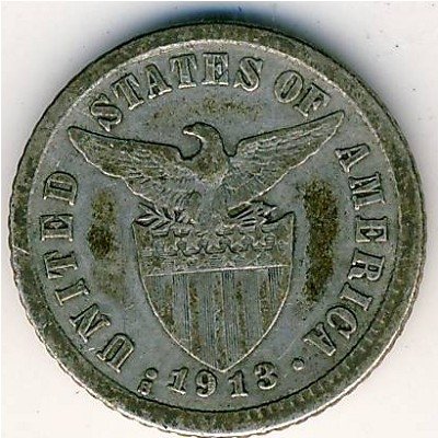 Филиппины 10 сентаво 1913 год