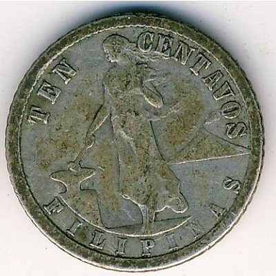 Филиппины 10 сентаво 1913 год