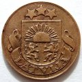 Латвия 1 сантим 1932 год - Герб