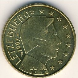 Люксембург 50 евроцентов 2007 год - Великий герцог Люксембурга Анри