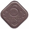 Антильские острова 5 центов 1983 год - Герб