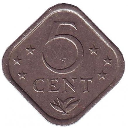Антильские острова 5 центов 1983 год - Герб