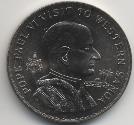 Самоа 1 тала 1970 год - Визит Папы Павла VI