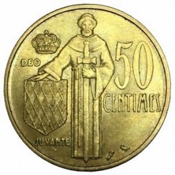 Монако 50 сантимов 1962 год