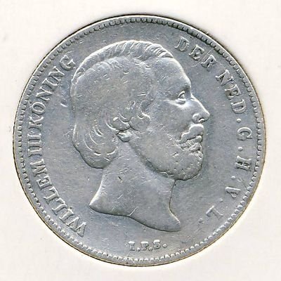 Нидерланды 1/2 гульдена 1863 год