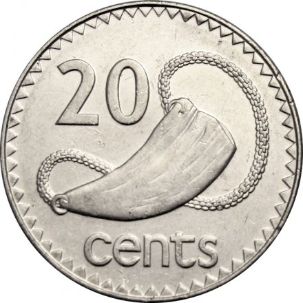 Фиджи 20 центов 1996 год