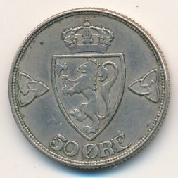Норвегия 50 эре 1916 год