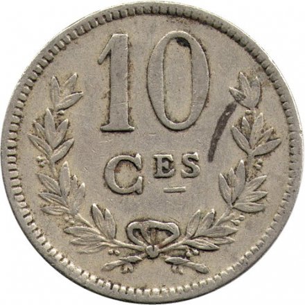 Люксембург 10 сантимов 1924 год