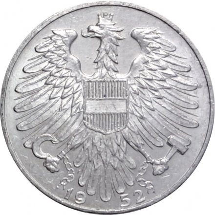 Австрия 5 шиллингов 1952 год