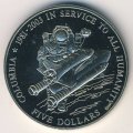 Либерия 5 долларов 2003 год - 12th Anniversary Columbia Space Shuttle