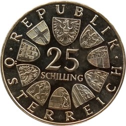 Монета Австрия 25 шиллингов 1964 год