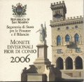 Набор из 9 евромонет Сан-Марино 2006 год - Мельхиоре Дельфико (в буклете)