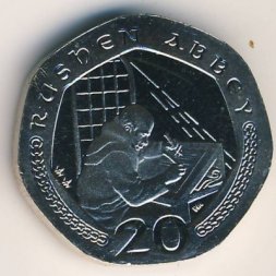 Остров Мэн 20 пенсов 2001 год