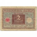 Веймарская Республика 2 марки 1920 год - синяя печать - F