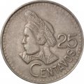 Гватемала 25 сентаво 1990 год