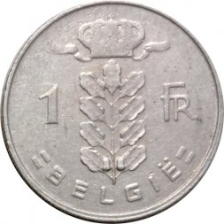 Бельгия 1 франк 1965 год BELGIE